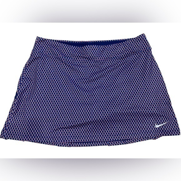 Nike Golf Zonal Cooling Swing Skort In Rare Red & Blue Geometric Print‎ L - Picture 1 of 6
